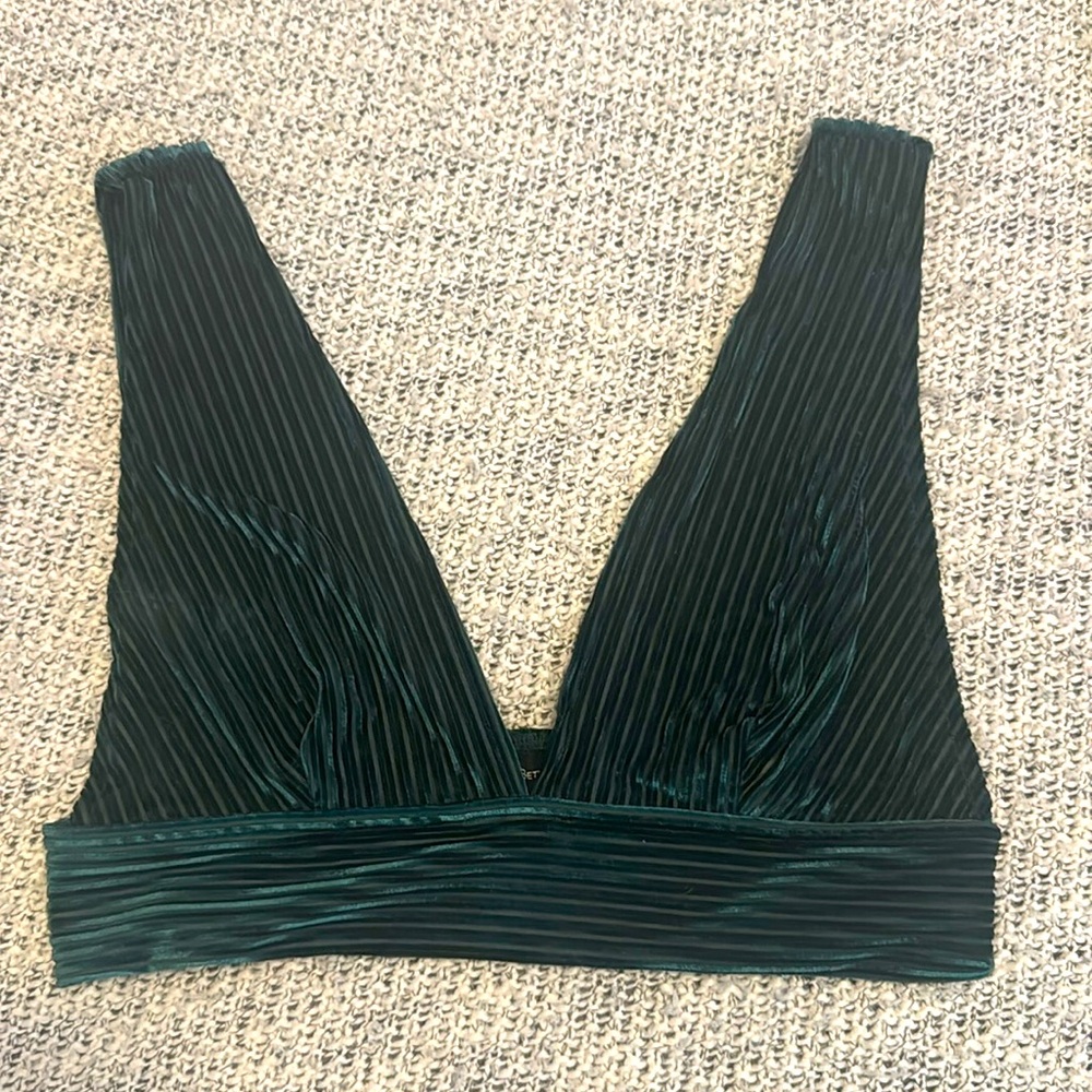 Emerald Green Velvet Bra